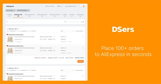 DSers — AliExpress dropshipping screenshot