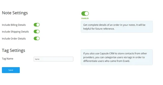 Capsule CRM Integration screenshot