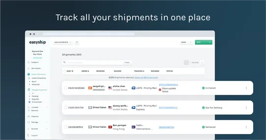 Easyship: Shipping and Logistics Solutions screenshot