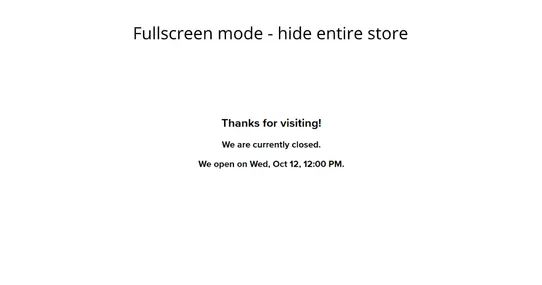 We’re Closed: Open and close your store automatically based on the defined schedule screenshot