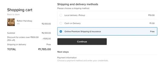 Smart Shipping: Disable/Enable Payment methods based on Shipping method screenshot