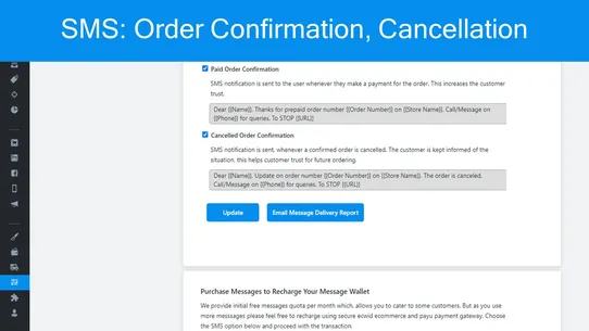 SMS Automated Notifications: Abandoned Cart, Order Info, Tracking screenshot