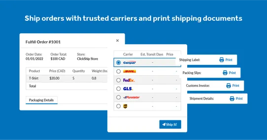 ClickShip: Discounted Shipping Platform screenshot