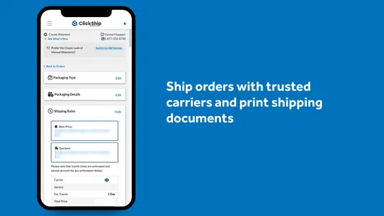 ClickShip: Discounted Shipping Platform screenshot