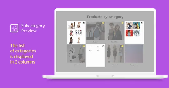 Subcategory preview: Improves the User Experience of the Category Block screenshot