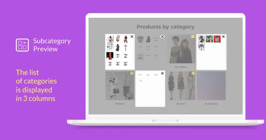 Subcategory preview: Improves the User Experience of the Category Block screenshot