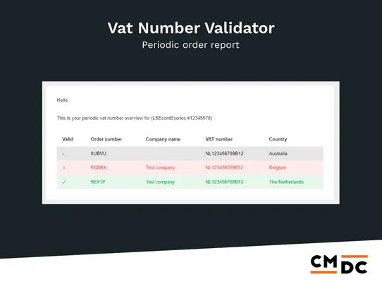 VAT Number Validator screenshot