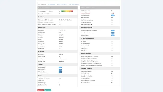 FraudLabs Pro Fraud Prevention screenshot