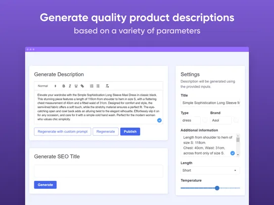 ChatGPT AI Content Generator: AI Product Descriptions screenshot