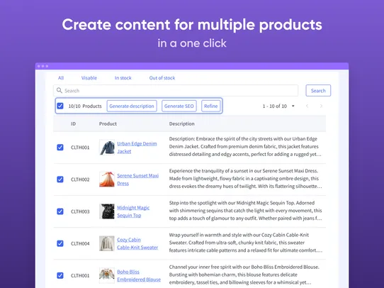 ChatGPT AI Content Generator: AI Product Descriptions screenshot