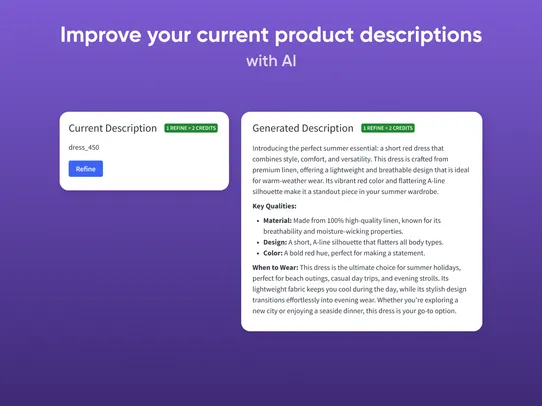 ChatGPT AI Content Generator: AI Product Descriptions screenshot