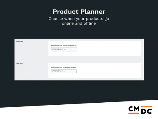 Product Planner screenshot