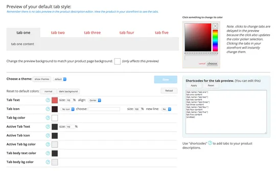 Tabber: Product Description Tabs screenshot