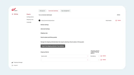 bpost shipping platform screenshot