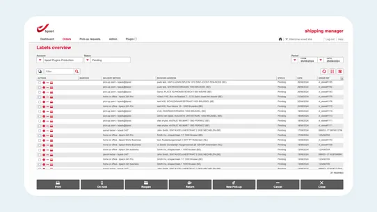 bpost shipping platform screenshot