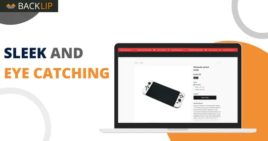 BACKLIP Scrolling Announcement Bar screenshot