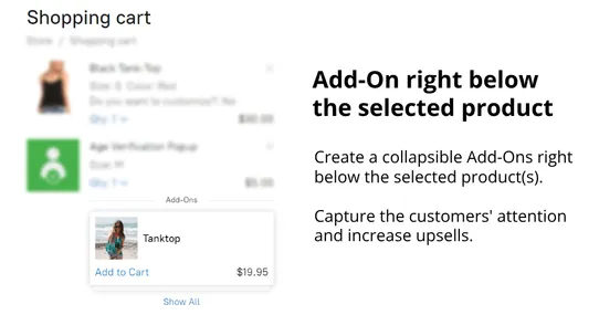 Product Add-on Genius: Elevate Your Cart Experience with Versatile Add-ons screenshot