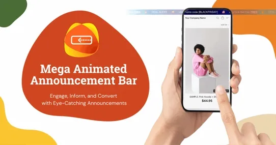 Mega Animated Announcement Bar screenshot