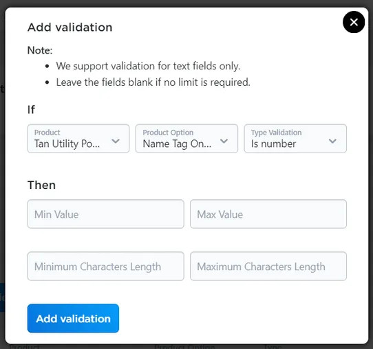 Logicly: Add logics to product options screenshot