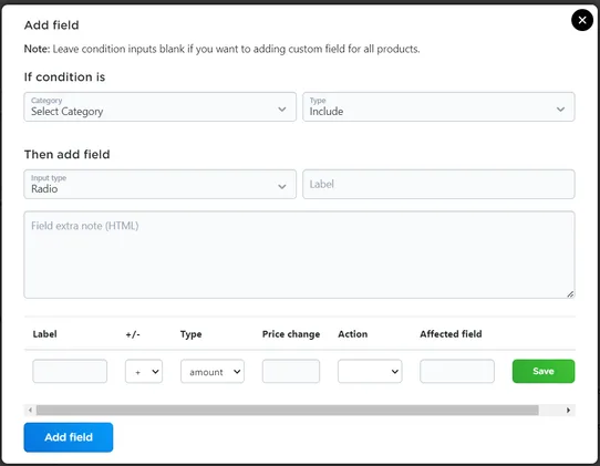 Logicly: Add logics to product options screenshot