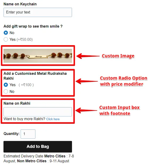 Logicly: Add logics to product options screenshot