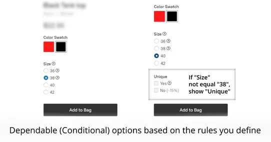 Advanced Product Options: Dependable Options, Color/Image Swatch, Option Descriptions, and more screenshot