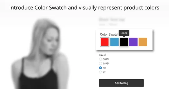 Advanced Product Options: Dependable Options, Color/Image Swatch, Option Descriptions, and more screenshot