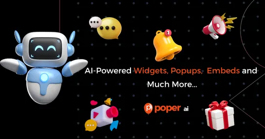 Poper: Widgets, Popups & Embeds Powered by AI screenshot