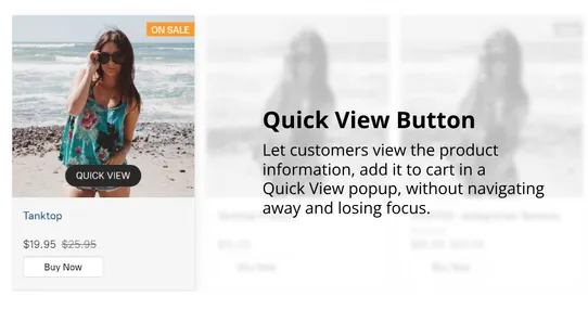 Quick View - Seamless Product Access From Category Pages screenshot