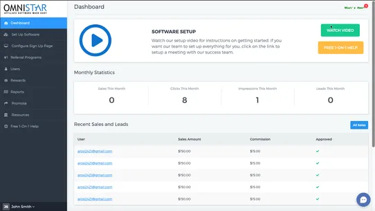 Omnistar: Affiliate Marketing Software screenshot