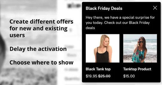 Quick Slide-in Offers & Promotions screenshot