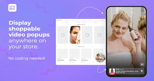 Unodos: shoppable video and reviews screenshot