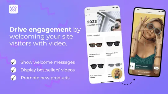 Unodos: shoppable video and reviews screenshot