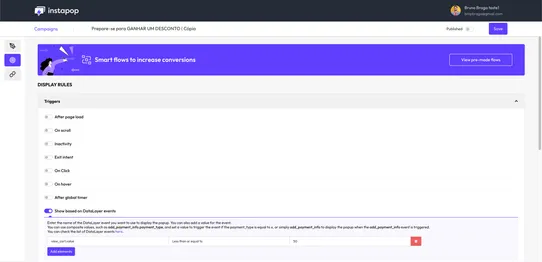 Instapop - High-conversion popups for your site. Simple and fast. screenshot
