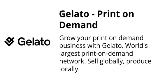 Gelato Integration - Print on Demand screenshot