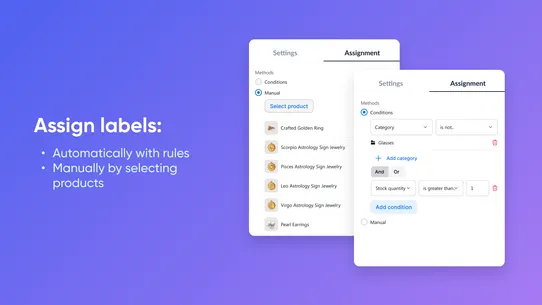 Automatic Product Labels screenshot