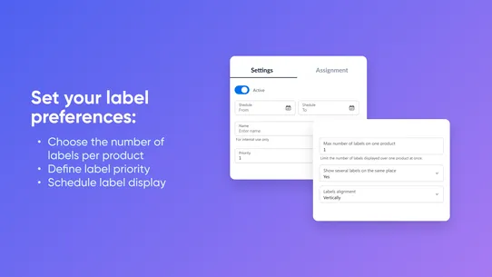 Automatic Product Labels screenshot