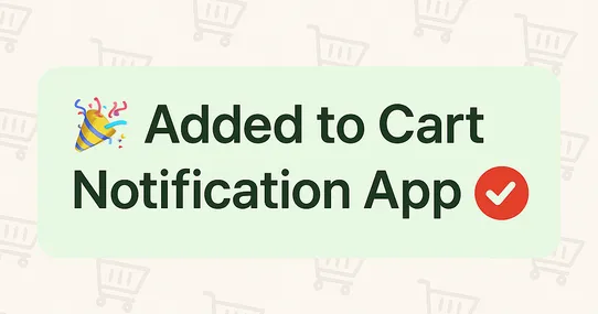Add To Cart Notifications screenshot