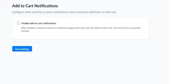 Add To Cart Notifications screenshot