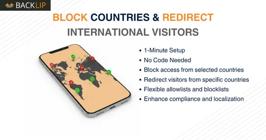 BACKLIP Country Blocker & Redirect Visitors by Location screenshot