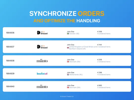 Product Feeder screenshot