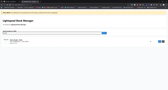 Inventory search and manager screenshot