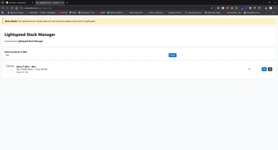 Inventory search and manager screenshot