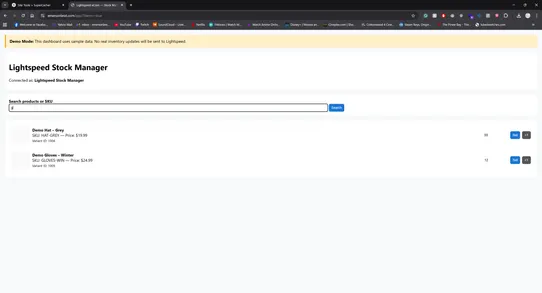 Inventory search and manager screenshot