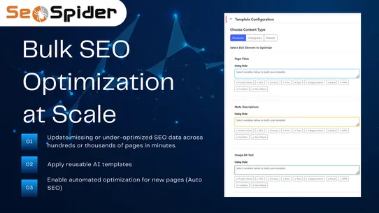 SEO Spider: One Platform for Ecommerce SEO, Image Optimization, and Alt Text screenshot