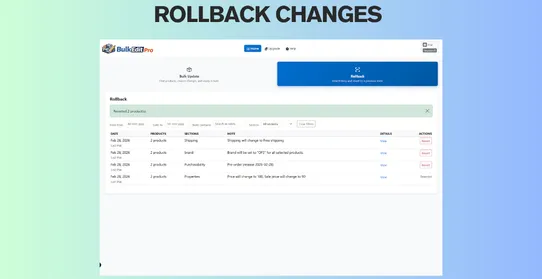 BulkEdit Pro: Smart Bulk Editor + Rollback screenshot