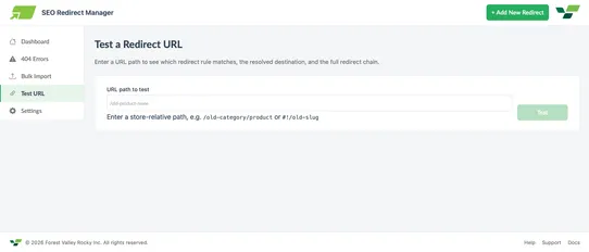 SEO Redirect Manager screenshot