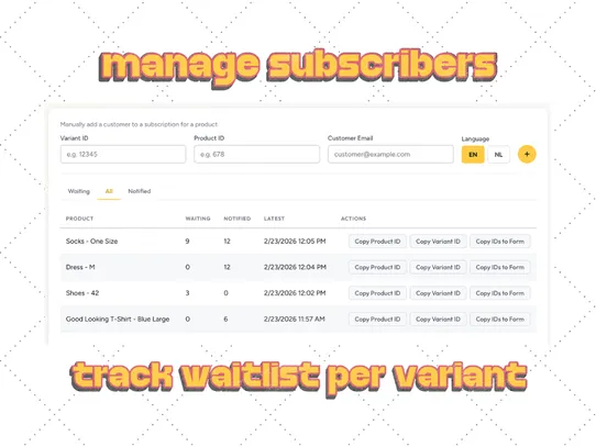 Restockly screenshot