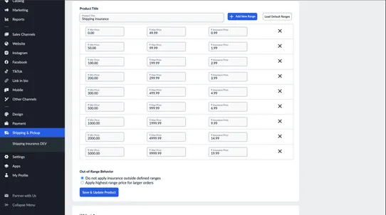 Shipping Insurance - Extra revenue screenshot
