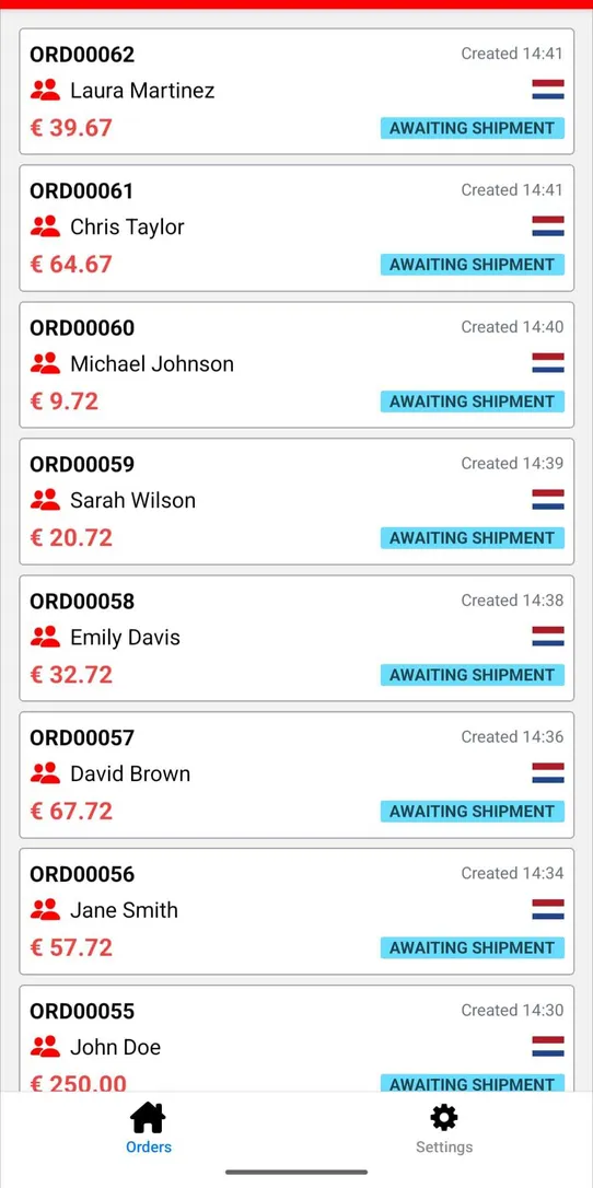 Order Alert screenshot